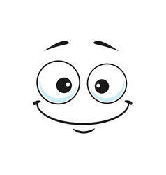 Easygoing smiley sincere smile isolated emoticon Vector Image