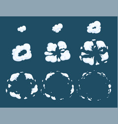 Smoke explosion sprites cartoon fx animation Vector Image
