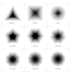 Basic geometric outline flat shapes educational Vector Image