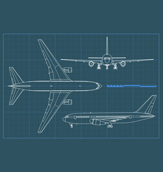 Aeroplane Blueprint Vector Images Over 160