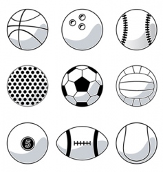 Sport balls set Royalty Free Vector Image - VectorStock