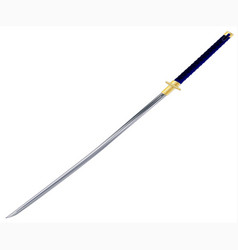 Samurai sword outline Royalty Free Vector Image