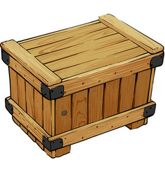 Wooden box Royalty Free Vector Image - VectorStock