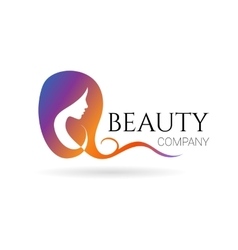 Fashion beauty logo woman with hat Royalty Free Vector Image