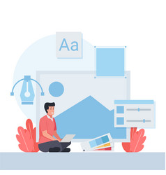 Flat designer concept Royalty Free Vector Image