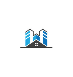 Real estate building business logo Royalty Free Vector Image