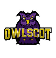 Owl logo team mascot Royalty Free Vector Image