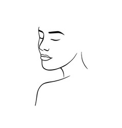 Line Drawing of Womans Head Profile Vector Images (over 2,300)