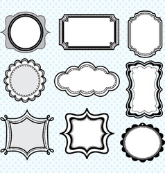 Black Label FramesElegant Ornate frames collectio Vector Image