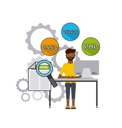 Software developer and programmer Royalty Free Vector Image