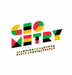 Geometric font alphabet letters modern logo Vector Image