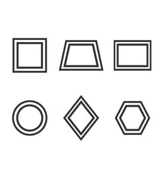 Basic geometric shapes icon set Royalty Free Vector Image
