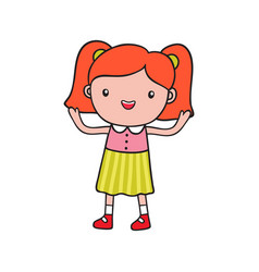 A happy girl character Royalty Free Vector Image