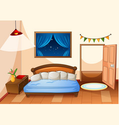 Interior Kids Bedroom Background Royalty Free Vector Image