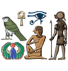 Ancient Egyptian symbols Royalty Free Vector Image