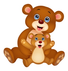 Mother and babear cartoon Royalty Free Vector Image