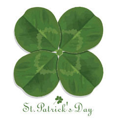 Four-leaf clover in vintage retro style irish Vector Image