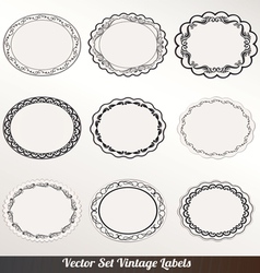 Frame labels set ornamental vintage Royalty Free Vector