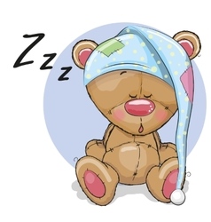 Sleeping cute Bear Royalty Free Vector Image - VectorStock