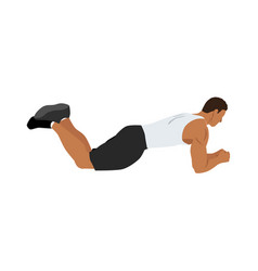 Modified knee push ups exercise Royalty Free Vector Image