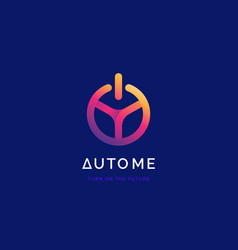 Car helm and loupe logo combination Royalty Free Vector