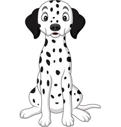 Cartoon cute dalmatian dog Royalty Free Vector Image