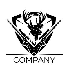 Hunting deer logo Royalty Free Vector Image - VectorStock