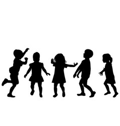 Kids silhouettes Royalty Free Vector Image - VectorStock