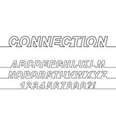connecting single line font connecting single line font