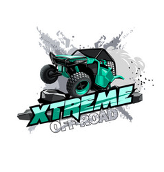 Off-road atv buggy logo extreme championship Vector Image