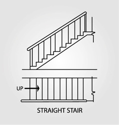 Top view and front view of a Newel quarter turn Vector Image