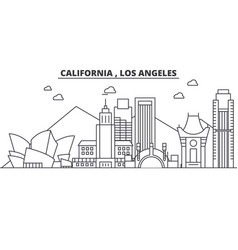 Los angeles architecture city skyline Royalty Free Vector