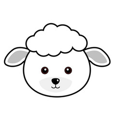 wallpapers Outline Face Sheep Head vectorstock