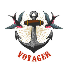 Anchor Swallows Tattoo Vector Images Over 130