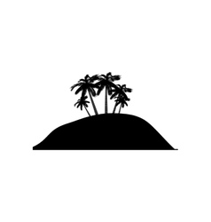 Island silhouette symbol Royalty Free Vector Image