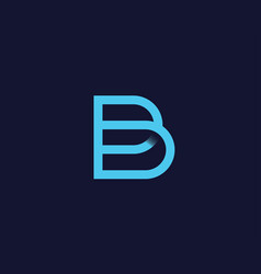 Letter b technology logo Royalty Free Vector Image