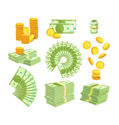 Financial colorful concept money stack Royalty Free Vector