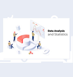 Data analysis and transaction concept banner Vector Image