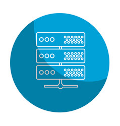 Figure digital router to connect data center Vector Image