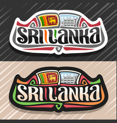 Sri lanka line skyline with panorama Royalty Free Vector