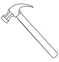 Colorful cartoon claw hammer Royalty Free Vector Image