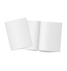 Blank thin book mockup paper book isolated on Vector Image