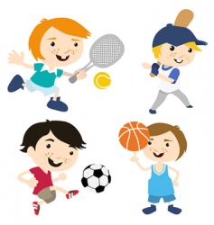 Cartoon children playing Royalty Free Vector Image