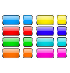 Glossy blue red and green web buttons Royalty Free Vector