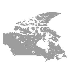 Canada map with provinces and cities Royalty Free Vector