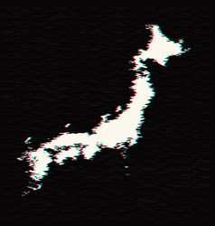 Map japan isolated black on Royalty Free Vector Image