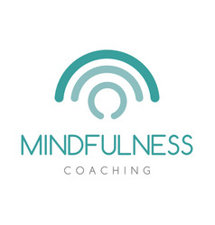 Mindfulness coaching logo company Royalty Free Vector Image