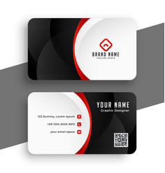 Abstract red yellow geometric business card design