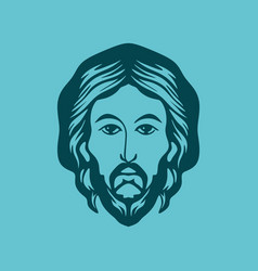 Face of jesus christ Royalty Free Vector Image