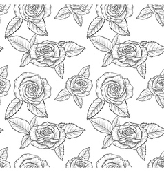 Beautiful seamless background with roses flowers Vector Image